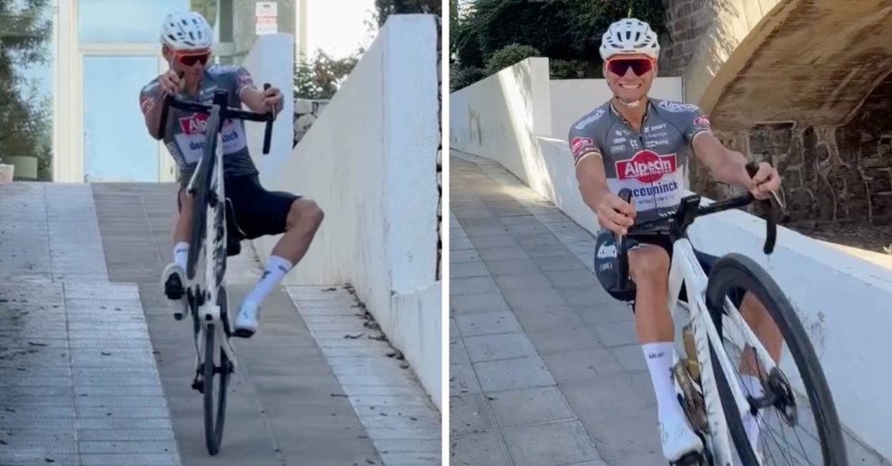 VIDEO ‎| Mathieu van der Poel ukazuje svoju jedinečnú techniku na bicykli pred návratom do cyklokrosu