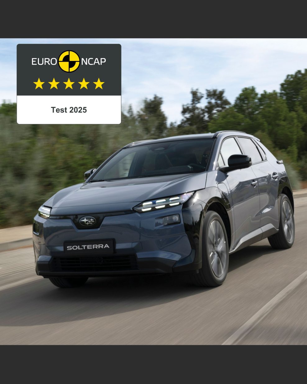 Elektrick&eacute; auto Subaru Solterra z&iacute;skalo maxim&aacute;lne p&auml;ťhviezdičkov&eacute; hodnotenie v bezpečnostnom teste