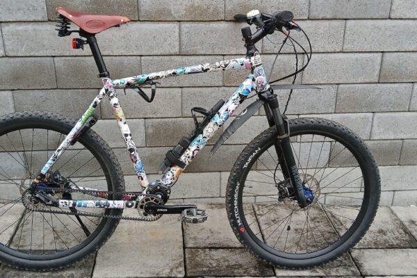 MTB hardtail s Pinion prevodovkou horský bicykel