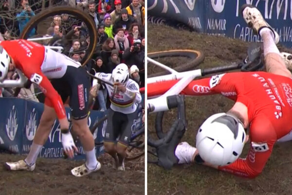 VIDEO ‎| Mladého Švéda chytili extrémne kŕče na cyklokrosových pretekoch v Namure: Nohy mi zrazu stvrdli ako tehly