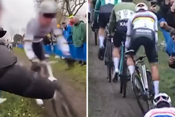 Nešlo o úmysel. Divák, ktorý takmer spôsobil pád Mathieu van der Poela, sa ospravedlnil