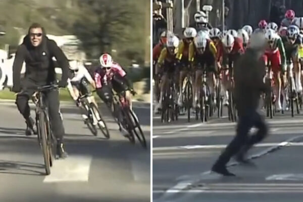 Cyklista aj chodec ohrozili pretekárov v závere pretekov Grand Prix La Marseillaise