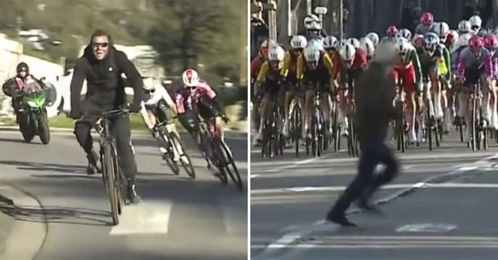 Cyklista aj chodec ohrozili pretek&aacute;rov v z&aacute;vere pretekov Grand Prix La Marseillaise