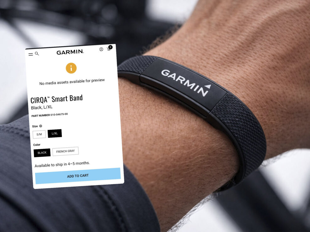 Chyst&aacute; Garmin &scaron;portov&yacute; smart n&aacute;ramok? Na webe omylom zverejnili produkt Cirqa Smart Band