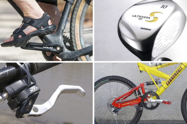 9 najbizarnejších produktov Shimano: od SPD sandálov cez golfové palice až po vzduchom poháňané prehadzovače