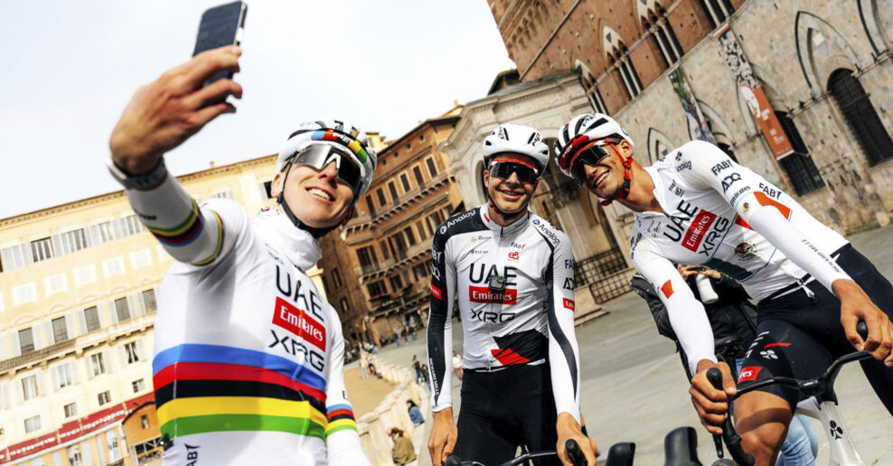 FOTOGALÉRIA ‎| Tréning Tadeja Pogačara a tímu UAE Emirates-XRG pred Strade Bianche 2026