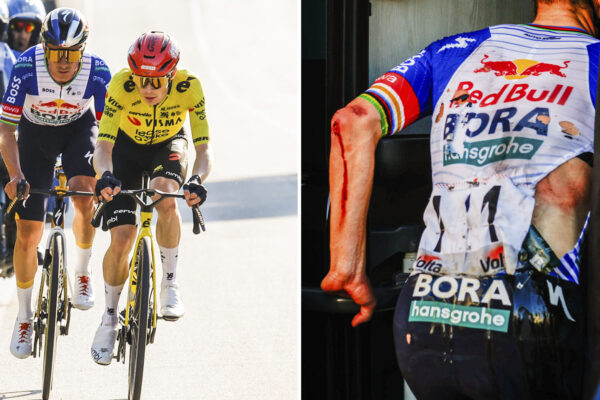 Remco Evenepoel chcel víťazstvo, tesne pred cieľom spadol. Tretiu etapu Okolo Katalánska vyhral Dorian Godon