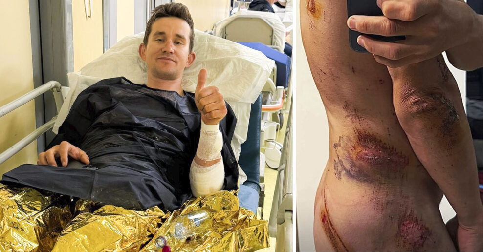 &bdquo;Akoby mi Thor udrel do stehna kladivom.&ldquo; Michal Kwiatkowski z&aacute;zrakom neutrpel žiadne zlomeniny pri hrozivom p&aacute;de na Mil&aacute;no-San Remo