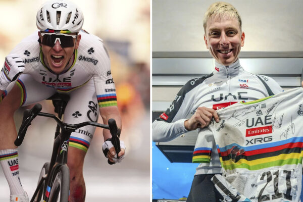 Američan zaplatil v aukcii 95-tisíc eur za víťazný dres Tadeja Pogačara z Miláno-San Remo 