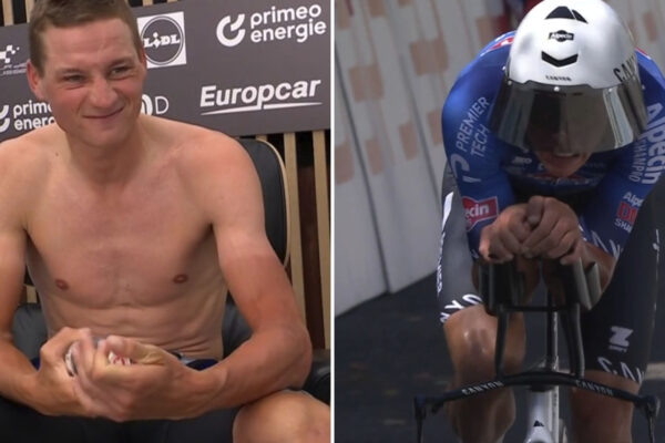 Mathieu van der Poel bol len o 0,04 sekundy pomalší ako Tadej Pogačar v časovke na Okolo Švajčiarska