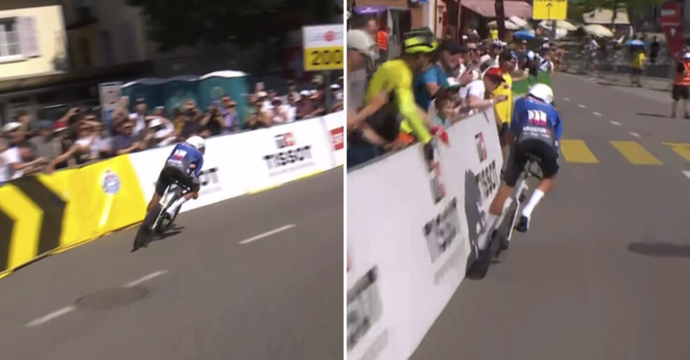 VIDEO | Mathieu van der Poel išiel absolútne na hrane v časovke na pretekoch Okolo Švajčiarska