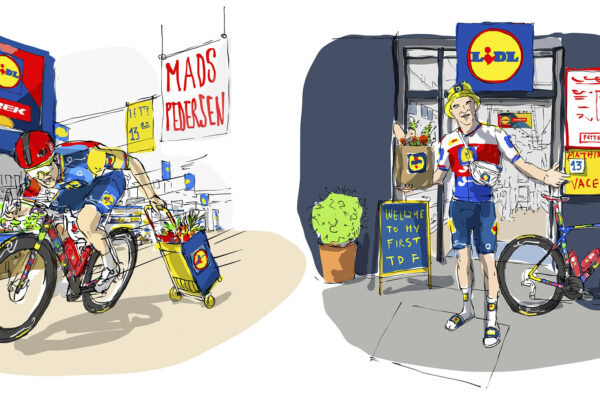 Tím Lidl-Trek predstavil súpisku pre Tour de France na skvelých ilustráciách od od Fe.tteho