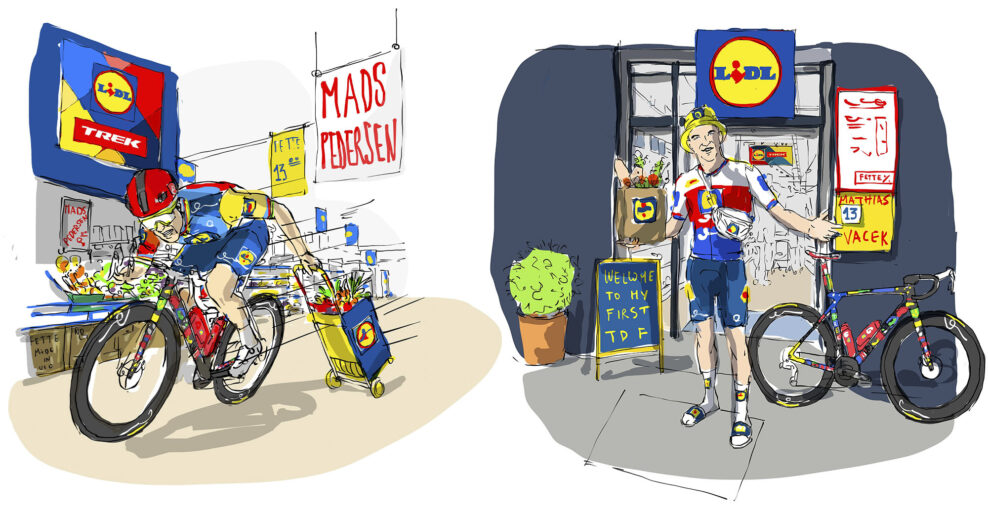 T&iacute;m Lidl-Trek predstavil s&uacute;pisku pre Tour de France na skvel&yacute;ch ilustr&aacute;ci&aacute;ch od od Fe.tteho
