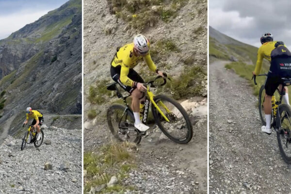 VIDEO | Wout van Aert vymenil asfalt za brutálny terén. V Alpách zdolával strmé chodníky plné skál