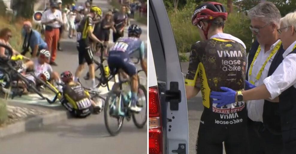 Jonas Vingegaard končí na Tour de France po tvrdom páde počas pätnástej etapy