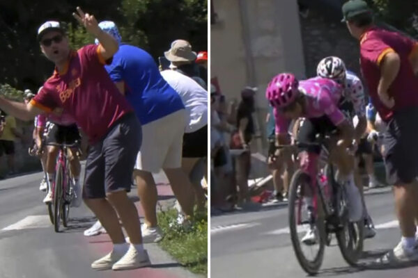 VIDEO | Fanúšik pózoval na kameru a takmer zrazil Carapaza. Ekvádorčan sa kolízii tesne vyhol a neskôr vyhral etapu Tour de France