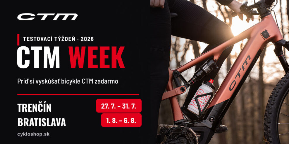Cykloshop | CTM WEEK 2026: Testujte e-biky a gravely od CTM v Cykloshope