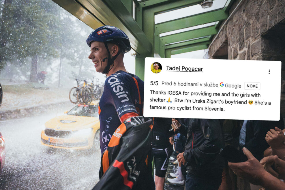 &bdquo;Mimochodom, som priateľ Ur&scaron;ky Žigart,&ldquo; zavtipkoval Pogačar. Cyklisti aj fan&uacute;&scaron;ikovia sa odvďačili hotelu na Vuelte origin&aacute;lnymi recenziami