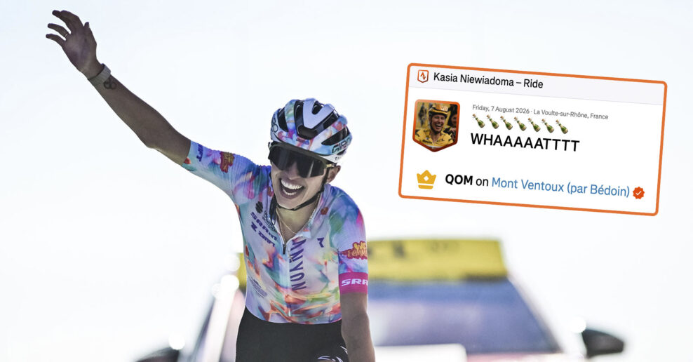 Kasia Niewiadoma prekonala ženský rekord na Mont Ventoux, Strava ho spočiatku nezaznamenala