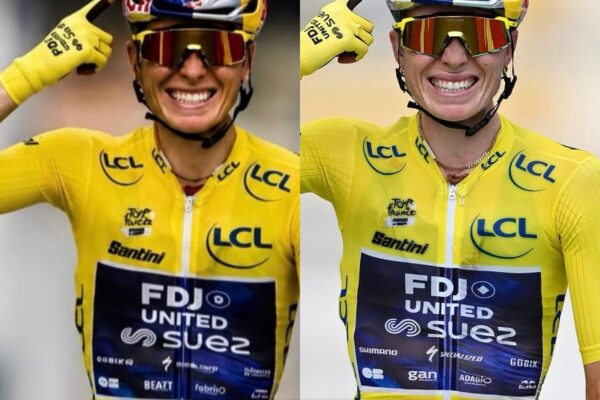Umelá inteligencia pokazila víťaznú fotku Demi Vollering z Tour de France Femmes. Skomolila logá sponzorov