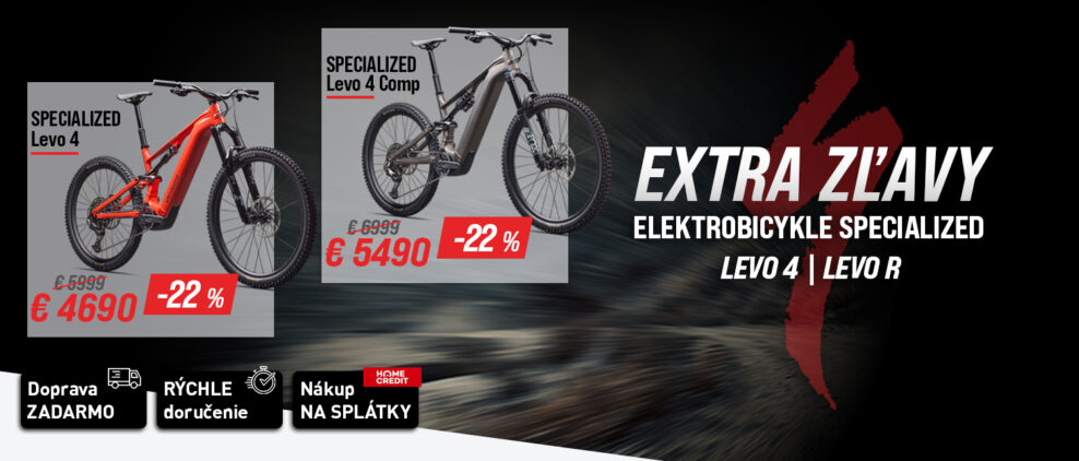 EXTRA ZĽAVY: Ušetrite až 2 000 € na top e-bikoch SPECIALIZED Turbo Levo!