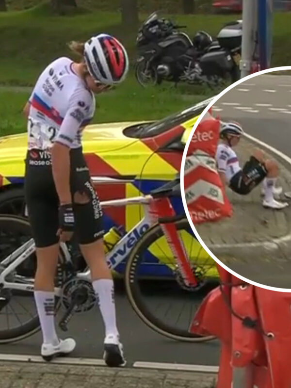 VIDEO | Pôsobivý výkon Viktórie Chladoňovej sa skončil pádom tesne pred cieľom tretej etapy Eneco Tour