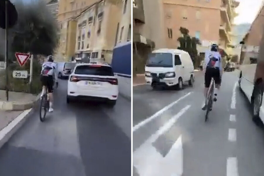 VIDEO | Tadej Pogačar sa v Monaku nebezpečne prepletal medzi autami, vyšiel aj do protismeru