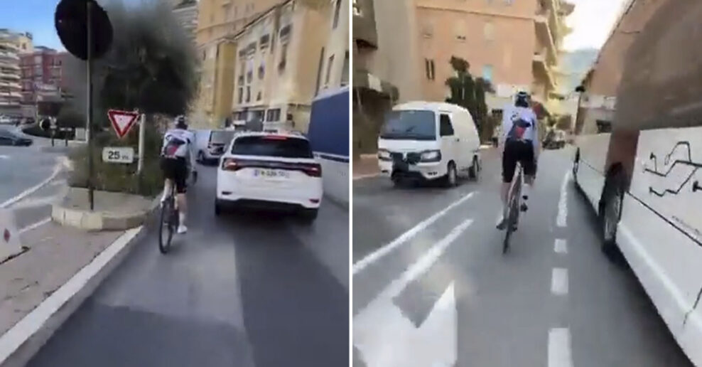 VIDEO | Tadej Pogačar sa v Monaku nebezpečne prepletal medzi autami, vyšiel aj do protismeru