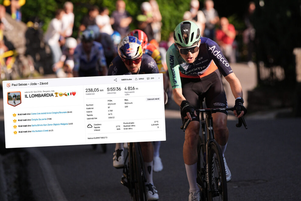 Seixas prekonal Pogačarov rekord na Civigliu o 38 sekúnd. Strava mu vyradila osem iných segmentov