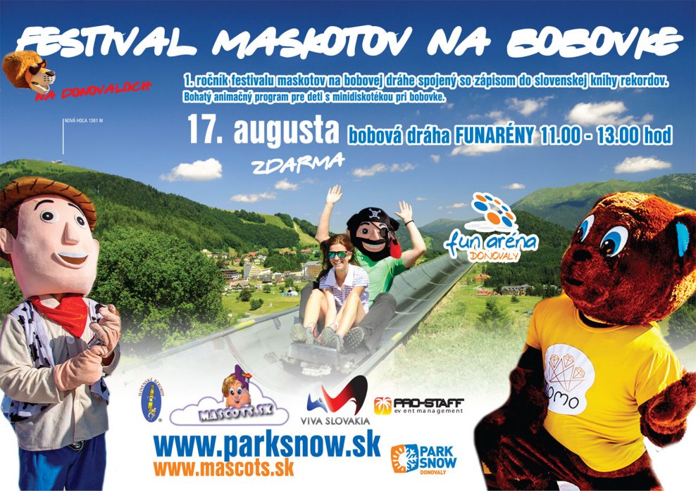 Festival maskotov na donovalskej bobovej dráhe