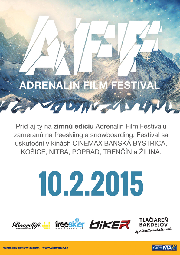 Adrenalin Film Festival už 10.2. aj v Banskej Bystrici, Košiciach, Nitre, Poprade, Trenčíne a Žiline!