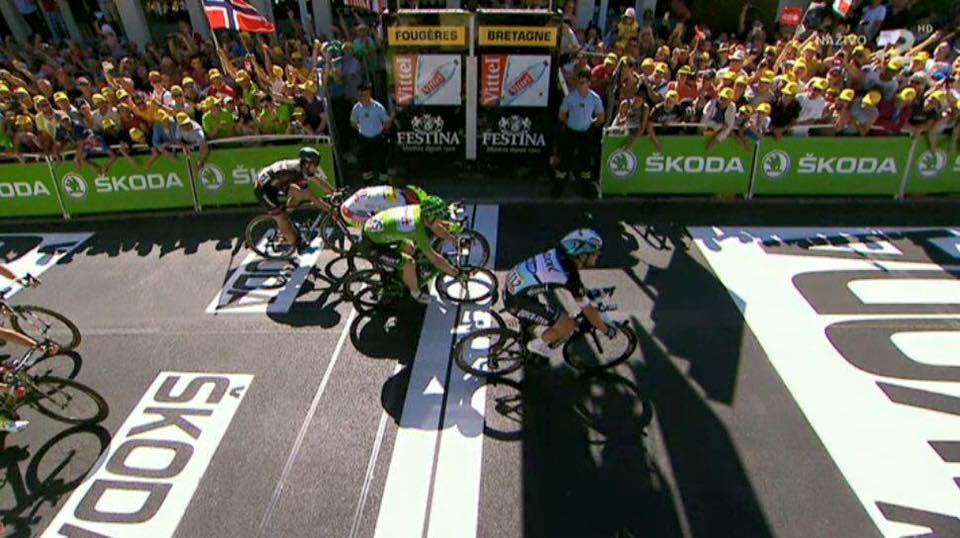 Sagan opäť na pódiu. Pred ním však finišovali Cavendish a Greipel