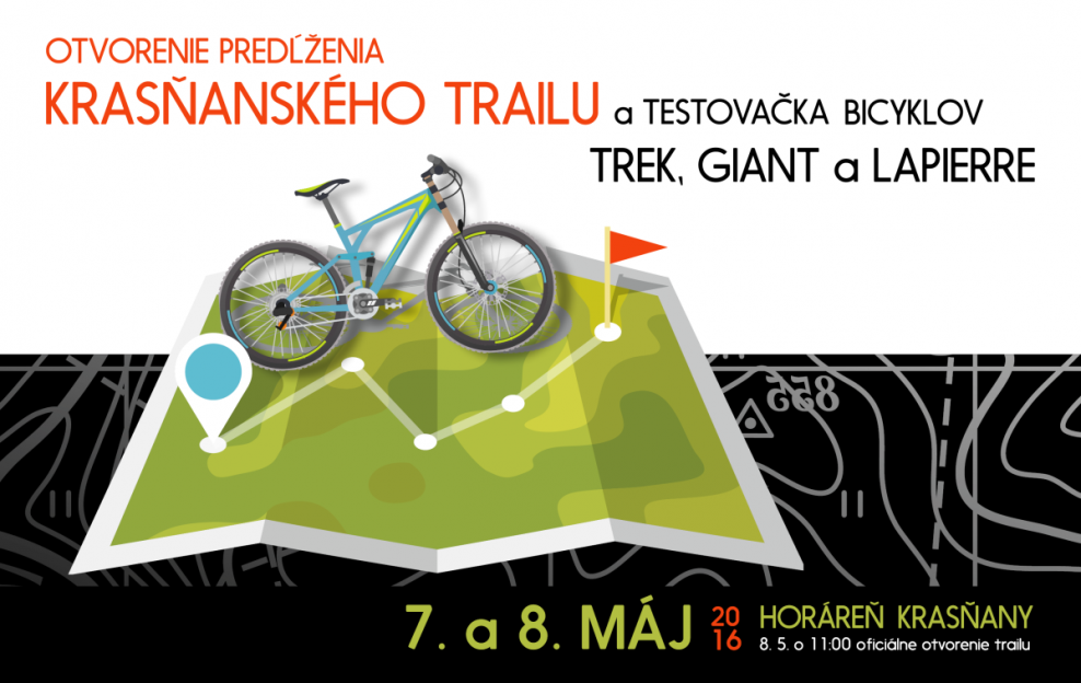 Otvorenie predĺženia Krasňanského single trailu a testovačka bicyklov Trek, Giant a Lapierre
