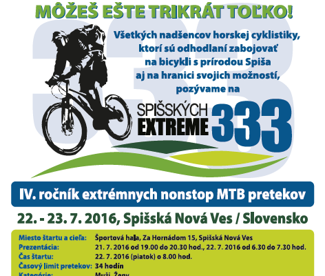 Pozvánka: Spišských 333 Extreme