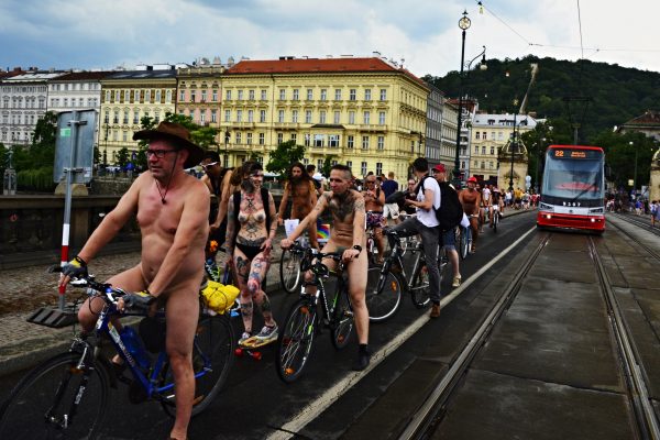 World Naked Bike Ride Prague 2016