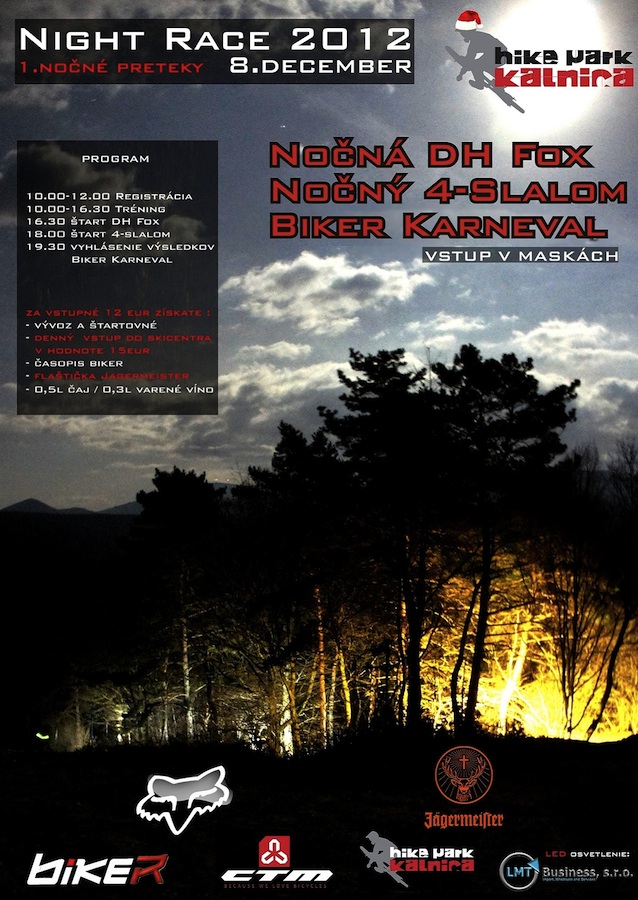 Night Race 2012 v Bike Centre K&aacute;lnica už t&uacute;to sobotu