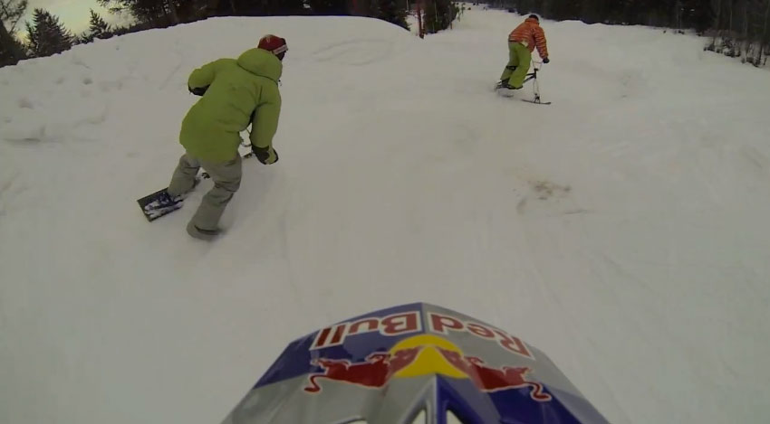 Video: 4X na Snowscootoch v podaní Tomáša Slavíka